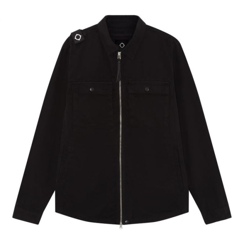 GD ZIP FRONT OVERSHIRT Jet Black