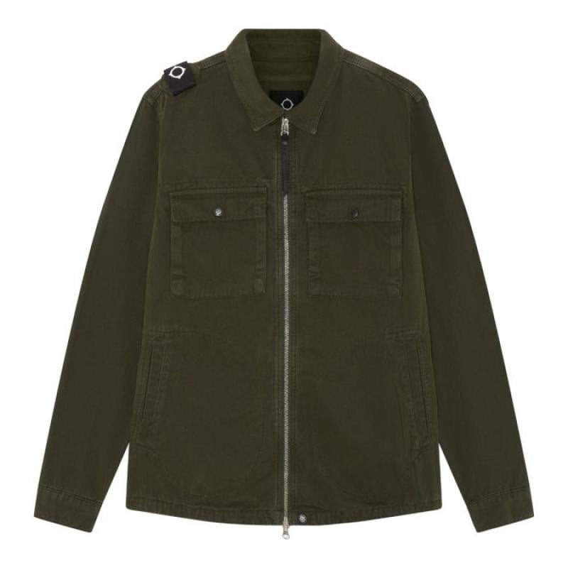 GD ZIP FRONT OVERSHIRT Oil Slick