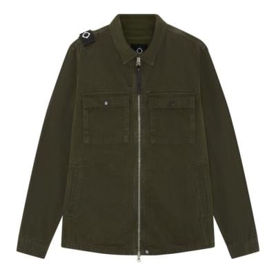 GD ZIP FRONT OVERSHIRT Oil Slick